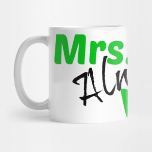 Mrs. Always Write (Green) Mug